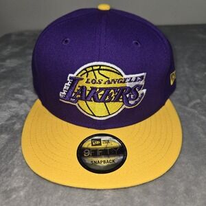 New Era Los Angeles Lakers Men's 9FIFTY Snapback 2 Tone Hat, Cap, NBA Basketball